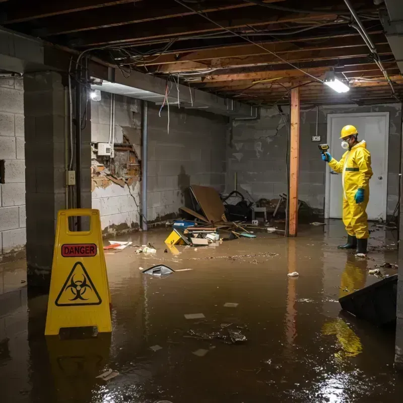 Flooded Basement Electrical Hazard in Crystal Lawns, IL Property